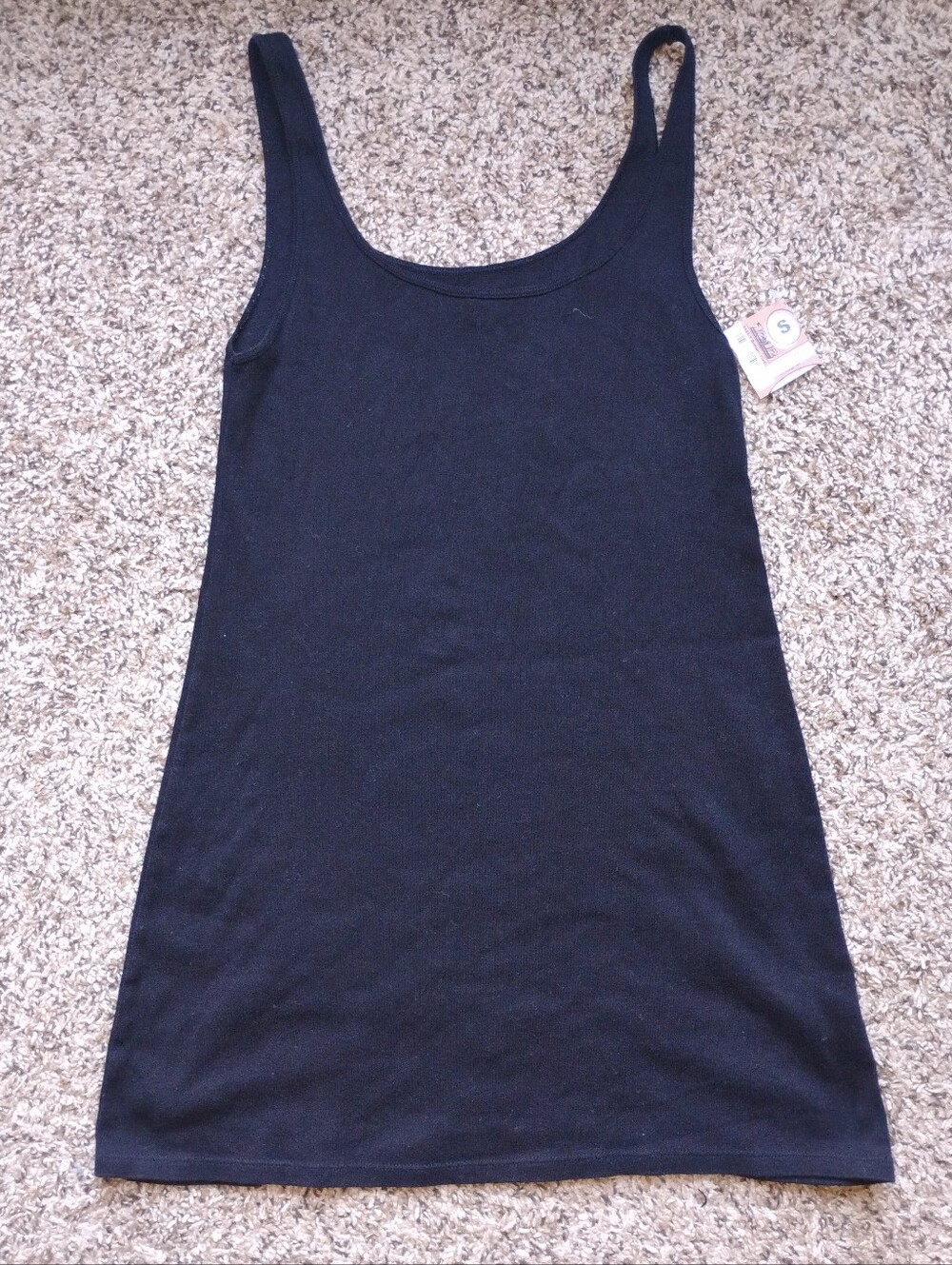 Eileen Fisher Organic Cotton Scoop Neck Tank Top Black Small NWOT